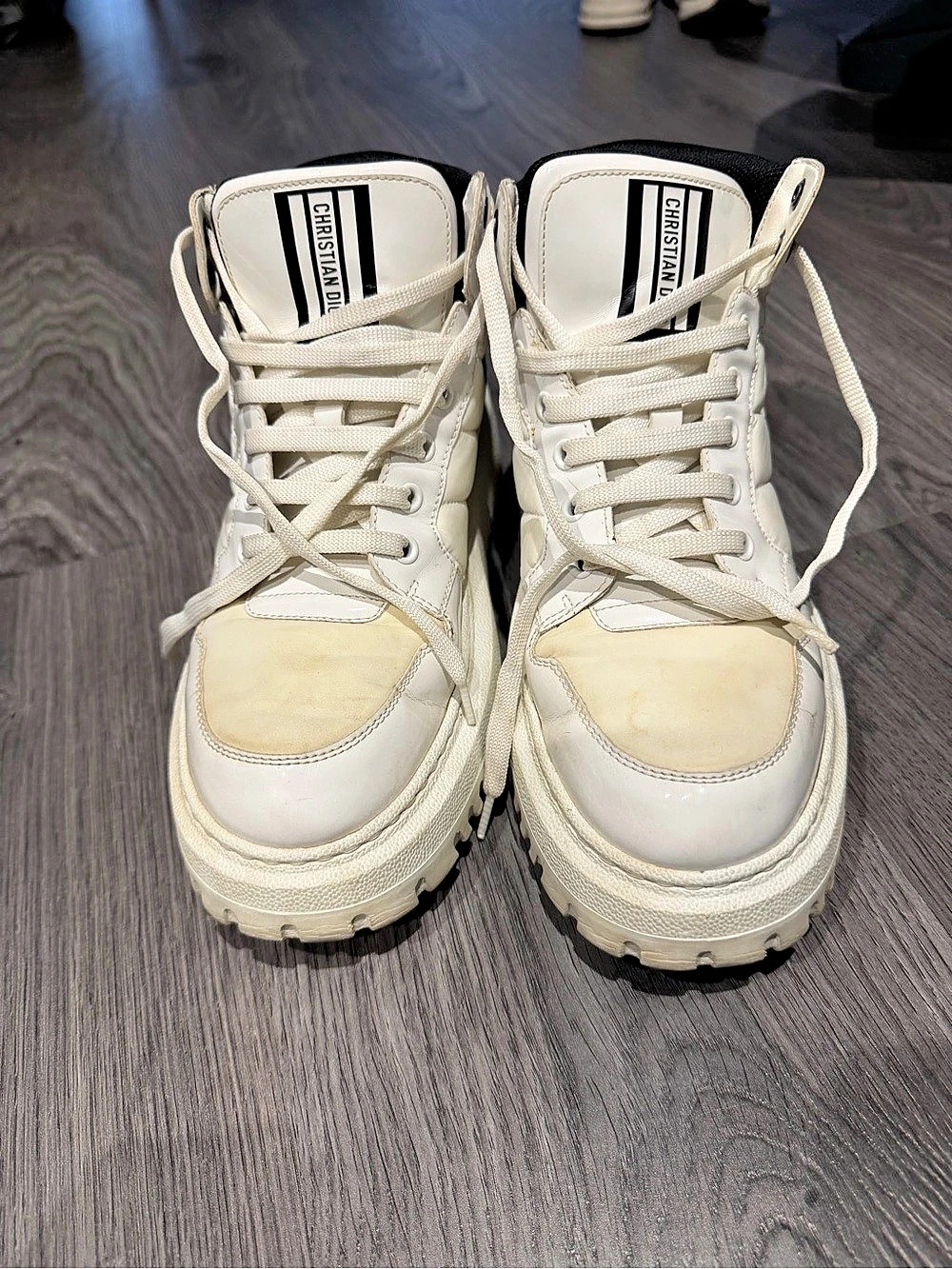 Christian Dior D-Major White High Top Sneakers